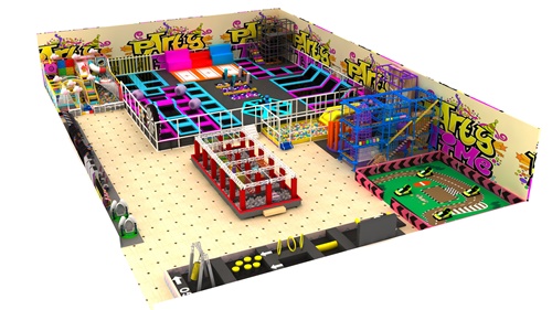 Giant trampoline park combination play center 