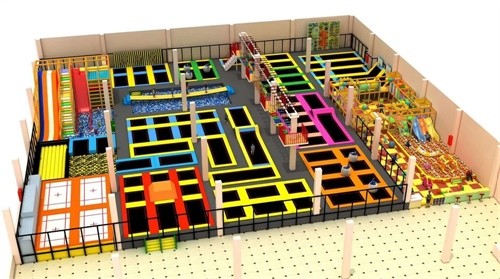 Trampoline park  play center real case in China
