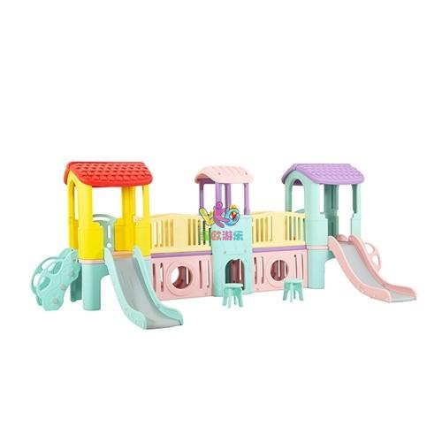 kids plastic playhouse with slide for kids 