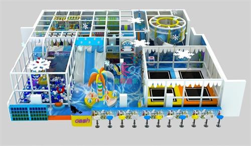 Snow theme indoor playground equipment kids indoor soft play center 