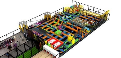 Gaint trampoline park with soft play big play center for sale 