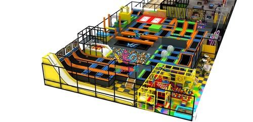 Gaint trampoline park with soft play big play center for sale 